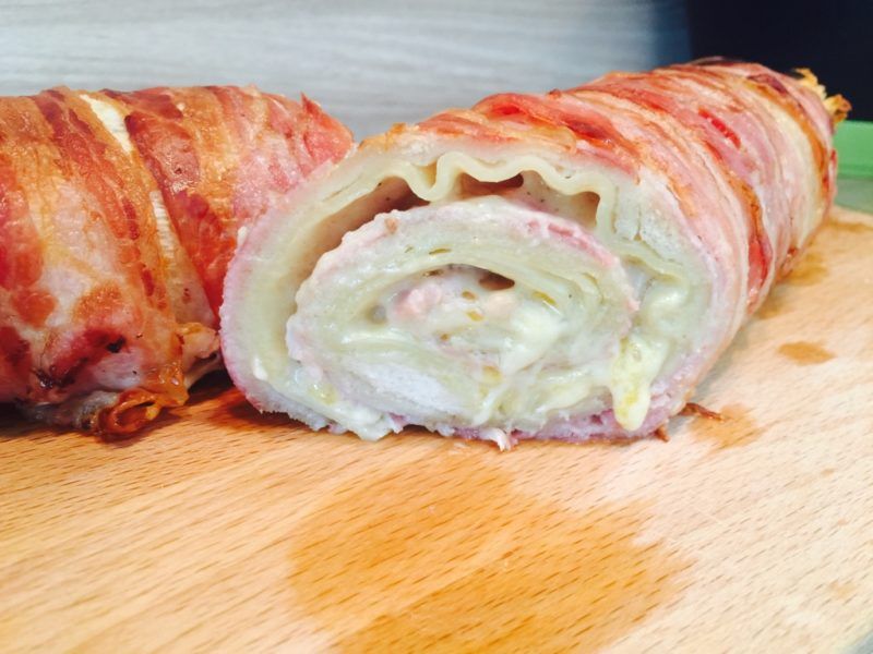 Bacon-Roulade mit Mac and Cheese vom Grill – Foto 1